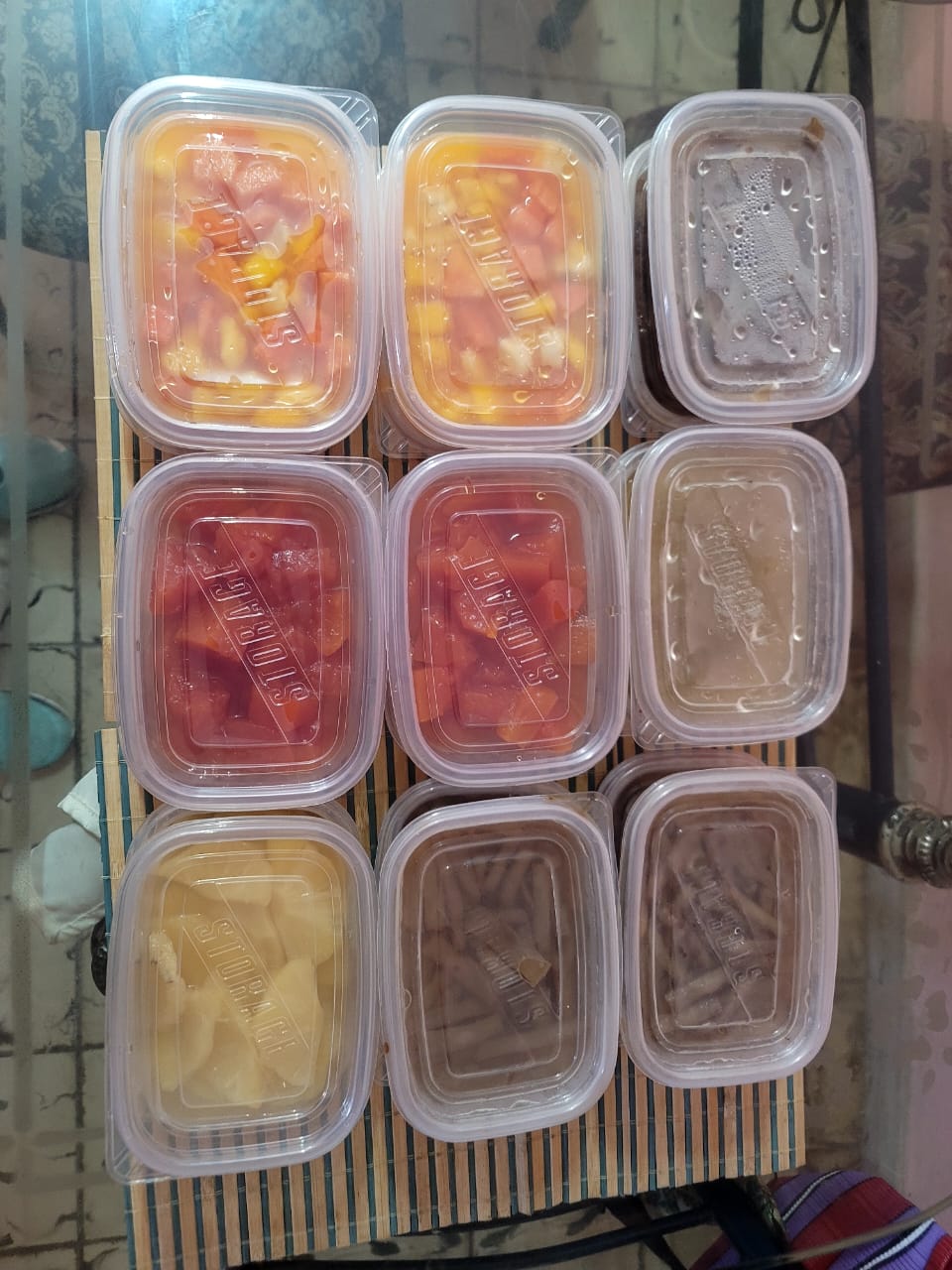 Frutas en almíbar